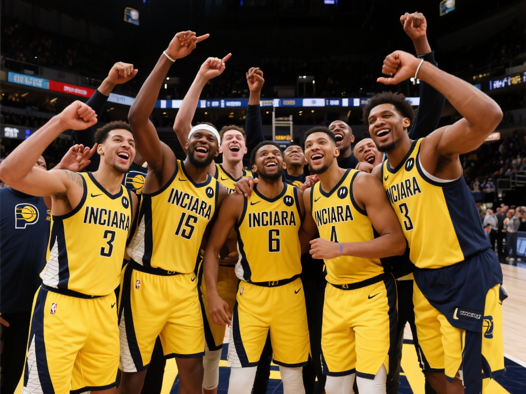 在昨日的比赛中，步行者队以团队篮球让人眼